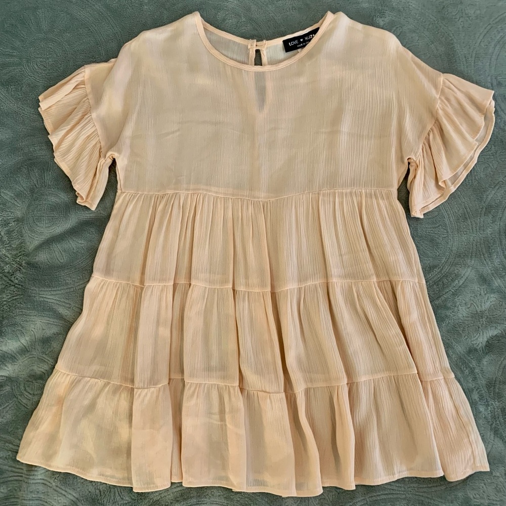 Boutique Sheer-Tiered Top; size S; Brand New-Never Worn!!!